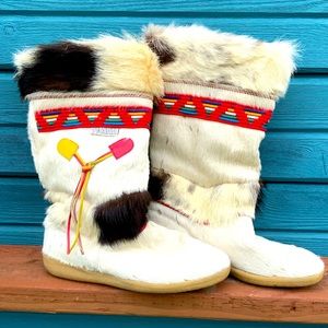 Tecnica fur snow boots white 8 detail bohemian